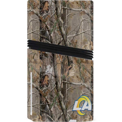NFL Los Angeles Rams Realtree AP Camo PS5 Pro Disk Console Skin