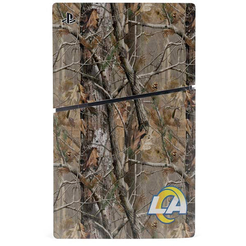 NFL Los Angeles Rams Realtree AP Camo PS5 Slim Digital Edition Console Skin