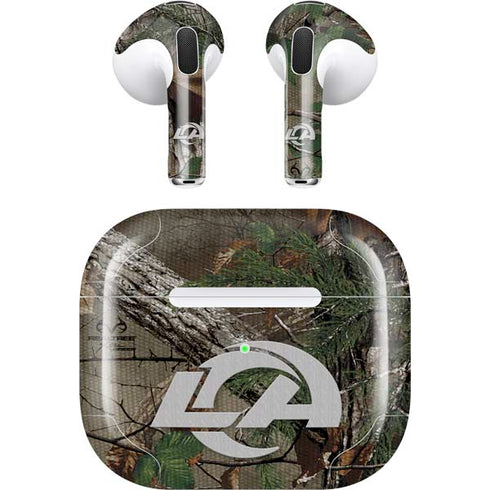NFL Los Angeles Rams Realtree Xtra Green Camo Apple AirPods (3rd Gen 2021) Skin