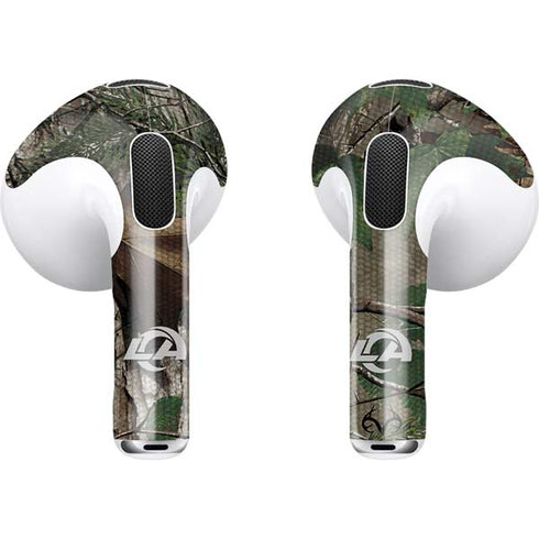 NFL Los Angeles Rams Realtree Xtra Green Camo Apple AirPods (3rd Gen 2021) Skin