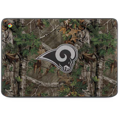 NFL Los Angeles Rams Realtree Xtra Green Camo HP Chromebook Skin