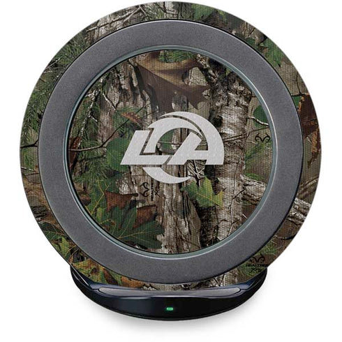 NFL Los Angeles Rams Realtree Xtra Green Camo Fast Charge Wireless Charging Stand Skin