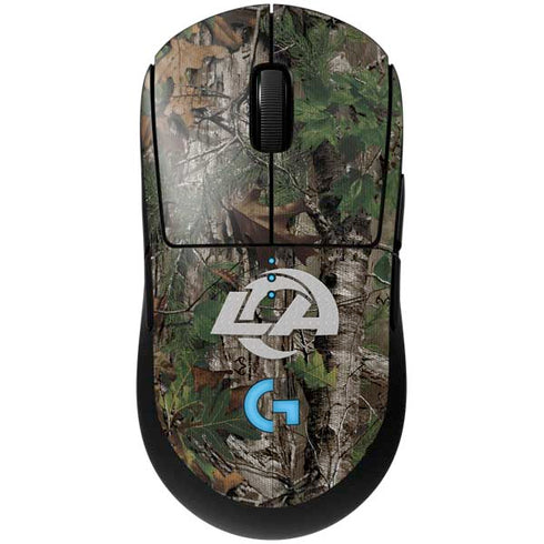 NFL Los Angeles Rams Realtree Xtra Green Camo G Pro Wireless Gaming Mouse Skin