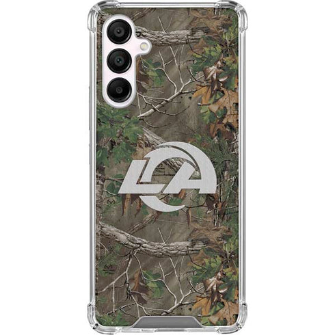 NFL Los Angeles Rams Realtree Xtra Green Camo Galaxy A16 5G Clear Case