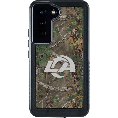 NFL Los Angeles Rams Realtree Xtra Green Camo Galaxy S24 Waterproof Case