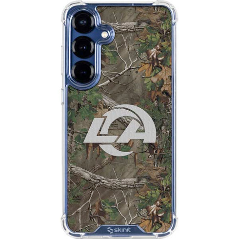 NFL Los Angeles Rams Realtree Xtra Green Camo Galaxy S25 Clear Case