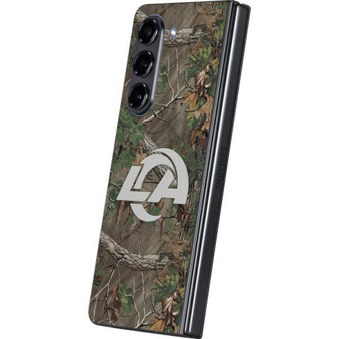 NFL Los Angeles Rams Realtree Xtra Green Camo Galaxy Z Fold5 5G Skin