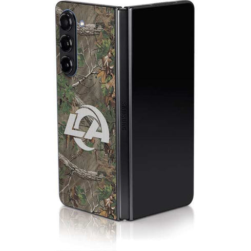 NFL Los Angeles Rams Realtree Xtra Green Camo Galaxy Z Fold5 5G Skin