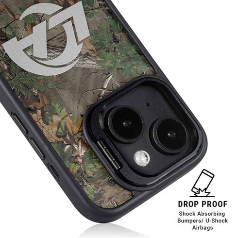 NFL Los Angeles Rams Realtree Xtra Green Camo iPhone 14 Plus Kickstand Case