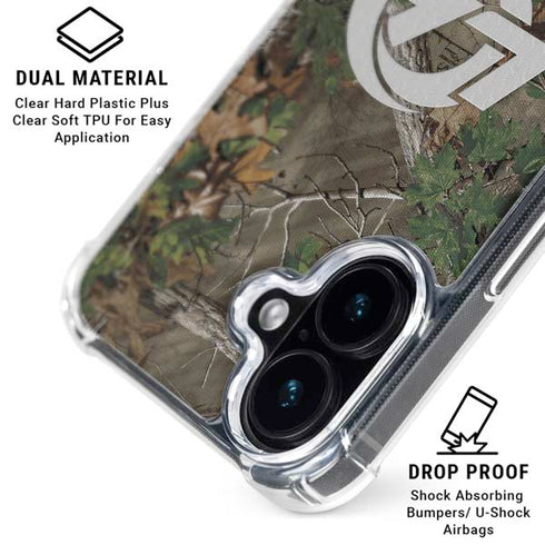 NFL Los Angeles Rams Realtree Xtra Green Camo iPhone 16 Clear Case