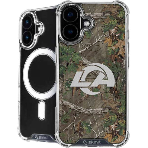 NFL Los Angeles Rams Realtree Xtra Green Camo iPhone 16 Plus MagSafe Case