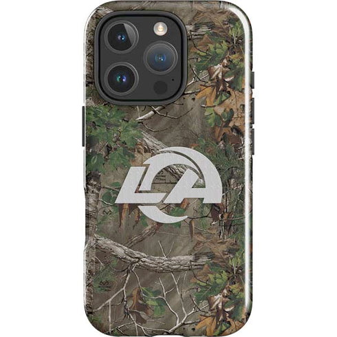 NFL Los Angeles Rams Realtree Xtra Green Camo iPhone 16 Pro Max Impact Case