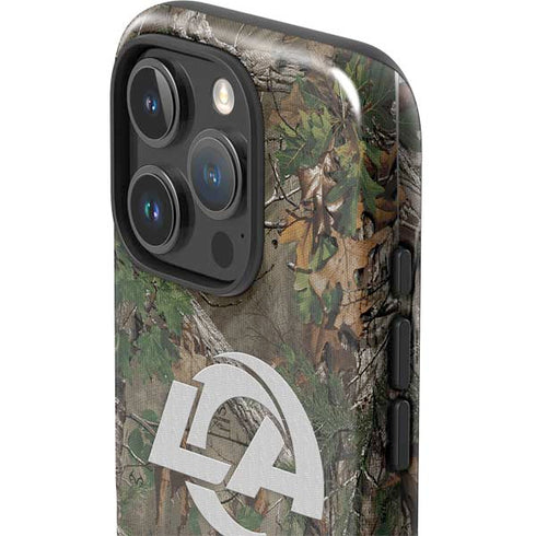 NFL Los Angeles Rams Realtree Xtra Green Camo iPhone 16 Pro Max Impact Case