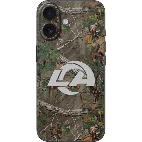 NFL Los Angeles Rams Realtree Xtra Green Camo iPhone 16 Skin