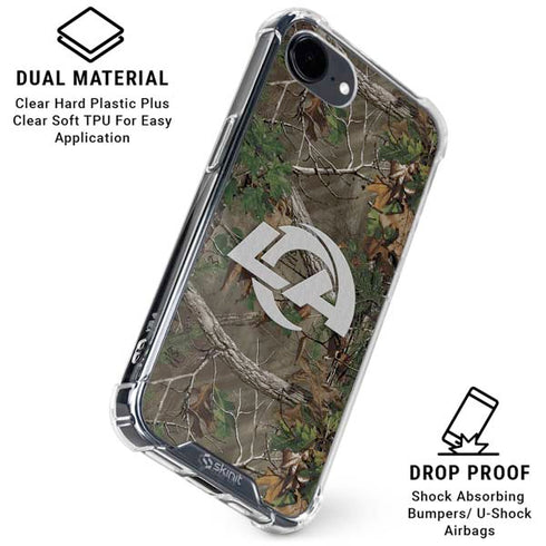 NFL Los Angeles Rams Realtree Xtra Green Camo iPhone 16e Clear Case