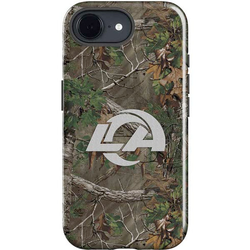 NFL Los Angeles Rams Realtree Xtra Green Camo iPhone 16e Impact Case