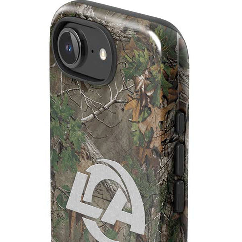 NFL Los Angeles Rams Realtree Xtra Green Camo iPhone 16e Impact Case