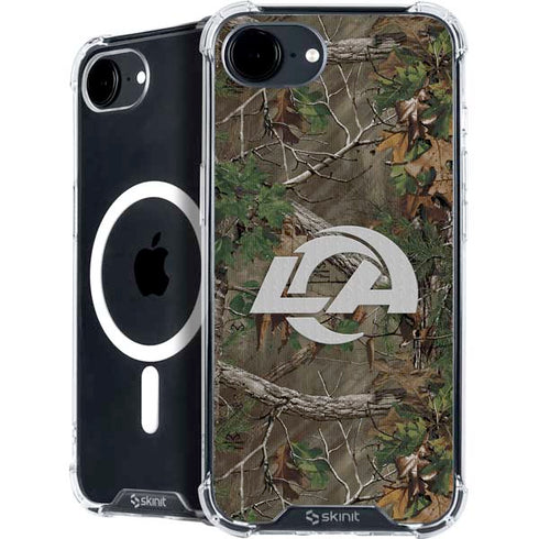 NFL Los Angeles Rams Realtree Xtra Green Camo iPhone 16e MagSafe Case