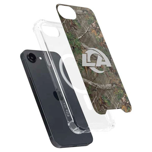 NFL Los Angeles Rams Realtree Xtra Green Camo iPhone 16e MagSafe Case