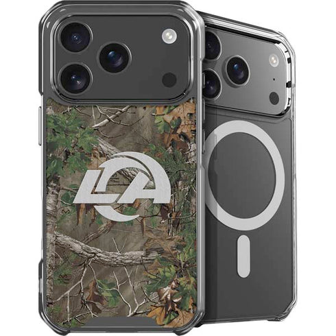 NFL Los Angeles Rams Realtree Xtra Green Camo iPhone 18 Pro MagSafe Case
