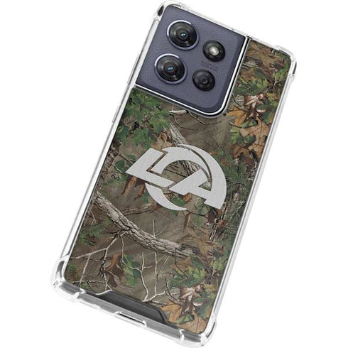 NFL Los Angeles Rams Realtree Xtra Green Camo Moto G Power 5G (2025) Clear Case