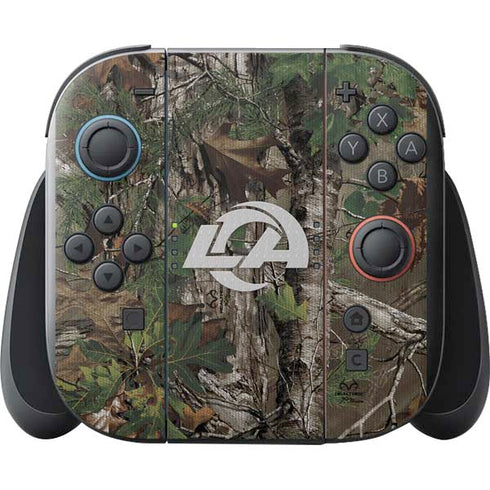NFL Los Angeles Rams Realtree Xtra Green Camo Nintendo Switch 2 (2025) with Joy-Con Skin