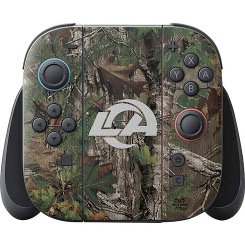 NFL Los Angeles Rams Realtree Xtra Green Camo Nintendo Switch 2 (2025) Joy-Con Controller Skin