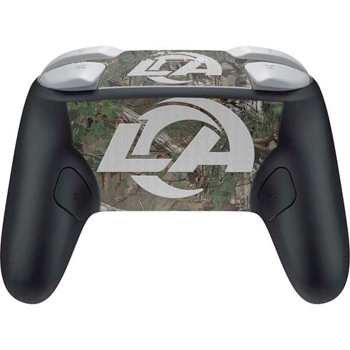 NFL Los Angeles Rams Realtree Xtra Green Camo Nintendo Switch 2 (2025) Pro Controller Skin
