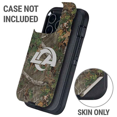 NFL Los Angeles Rams Realtree Xtra Green Camo Otterbox Defender iPhone Skin