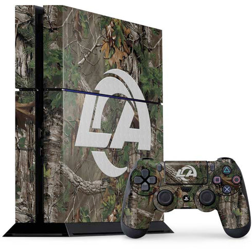 NFL Los Angeles Rams Realtree Xtra Green Camo PS4 Console and Controller Bundle Skin