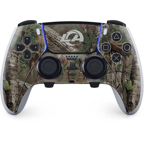 NFL Los Angeles Rams Realtree Xtra Green Camo PS5 DualSense Edge Pro Controller Skin
