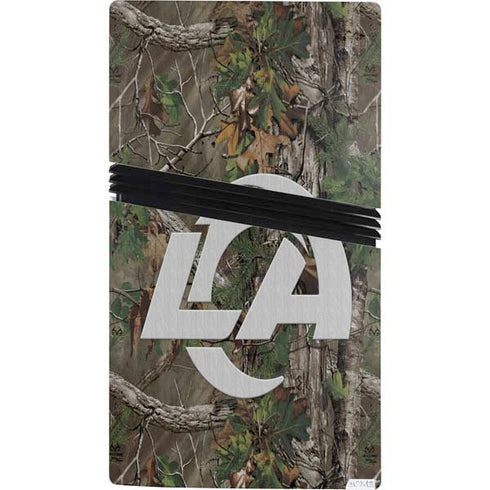 NFL Los Angeles Rams Realtree Xtra Green Camo PS5 Pro Bundle Skin