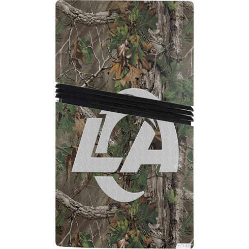 NFL Los Angeles Rams Realtree Xtra Green Camo PS5 Pro Console Skin