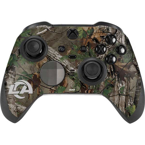 NFL Los Angeles Rams Realtree Xtra Green Camo Xbox Elite Wireless Controller Series 2 Skin