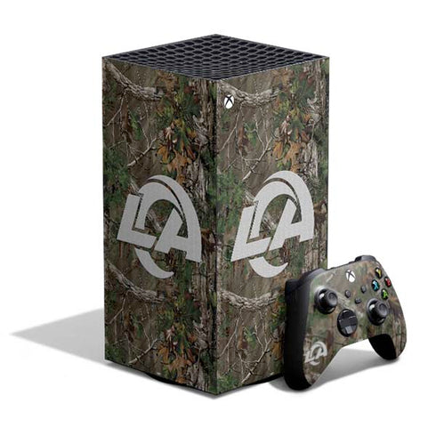 NFL Los Angeles Rams Realtree Xtra Green Camo XBox Series X Digital Edition Bundle Skin