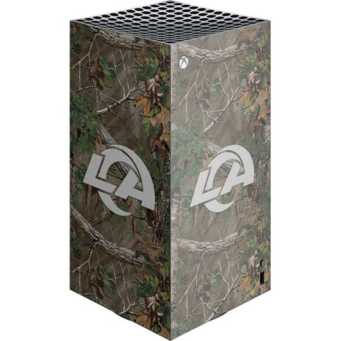 NFL Los Angeles Rams Realtree Xtra Green Camo XBox Series X Digital Edition Console Skin