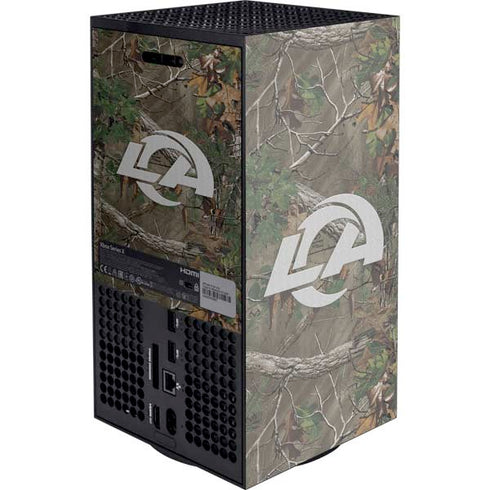NFL Los Angeles Rams Realtree Xtra Green Camo XBox Series X Digital Edition Console Skin