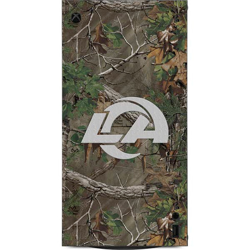 NFL Los Angeles Rams Realtree Xtra Green Camo XBox Series X Digital Edition Console Skin