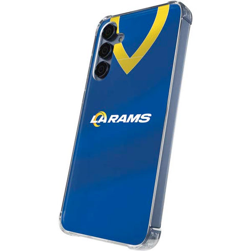 NFL Los Angeles Rams Team Jersey Galaxy A35 5G Clear Case