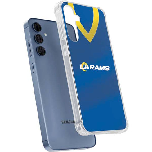 NFL Los Angeles Rams Team Jersey Galaxy A55 5G Clear Case