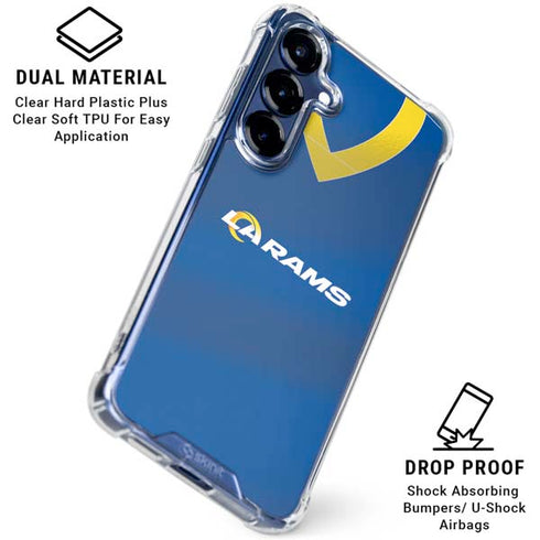 NFL Los Angeles Rams Team Jersey Galaxy S25 Plus Clear Case