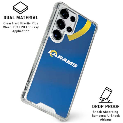 NFL Los Angeles Rams Team Jersey Galaxy S26 Ultra Clear Case