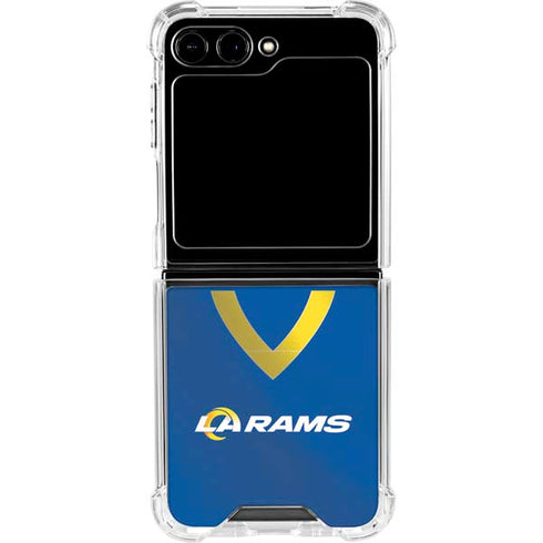 NFL Los Angeles Rams Team Jersey Galaxy Z Flip6 Clear Case
