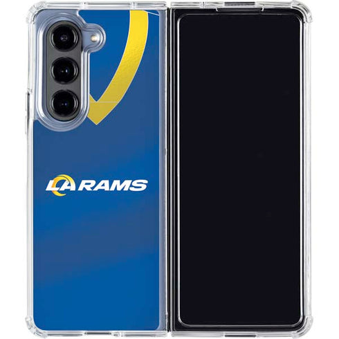 NFL Los Angeles Rams Team Jersey Galaxy Z Fold5 5G Clear Case
