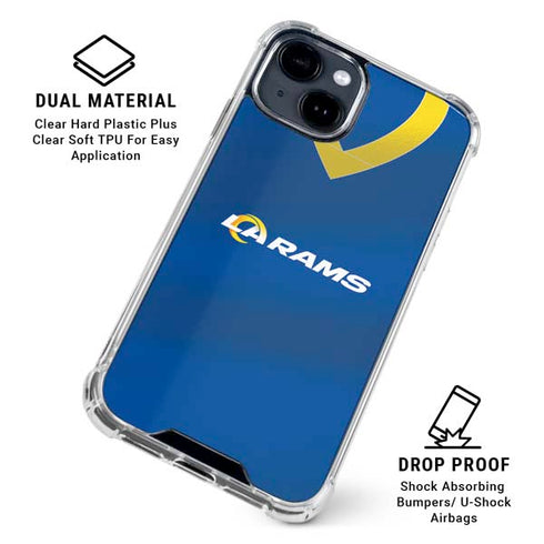 NFL Los Angeles Rams Team Jersey iPhone 15 Clear Case