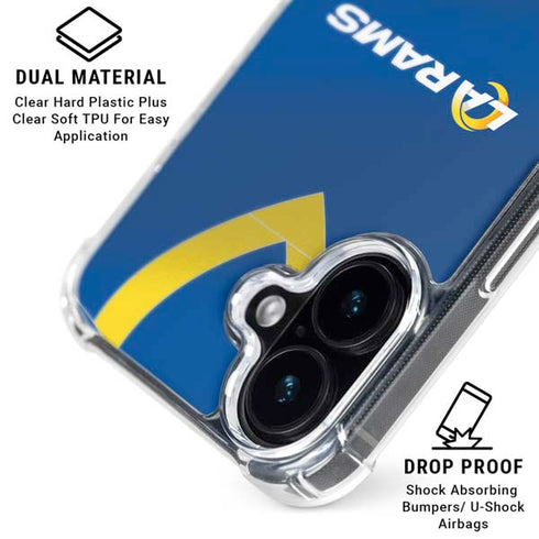 NFL Los Angeles Rams Team Jersey iPhone 16 Plus Clear Case