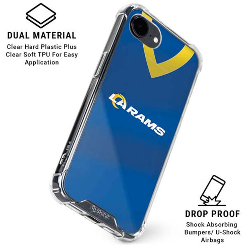 NFL Los Angeles Rams Team Jersey iPhone 16e Clear Case