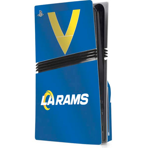 NFL Los Angeles Rams Team Jersey PS5 Pro Disk Console Skin