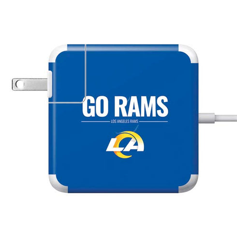 NFL Los Angeles Rams Team Motto 85W Power Adapter (15 and 17 inch MacBook Pro Charger) Skin