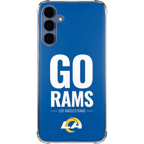 NFL Los Angeles Rams Team Motto Galaxy A55 5G Clear Case